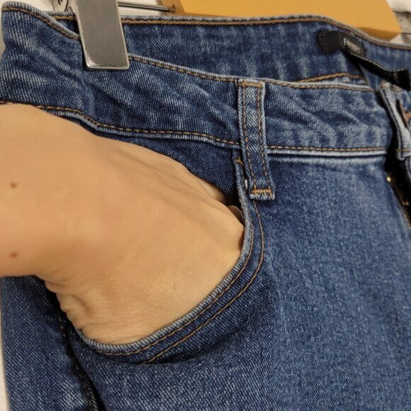 Forever 21 Women's Blue Denim Front Zip Regular Fit Pocket Skinny Jeans Size 28 - Picture 4 of 11